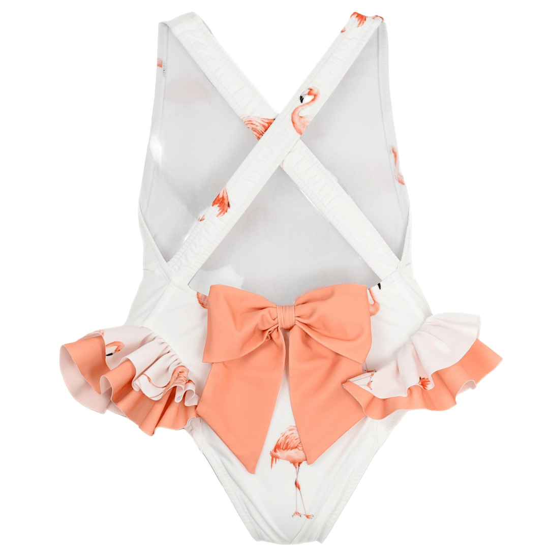 MEIA PATA -  Flamingos Print Bahamas Swimsuit - Peach