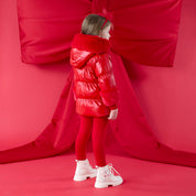 A DEE - Christmas Capsule Avery Short Fur Trim Jacket - Red