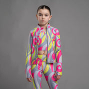 BONINI BY A DEE - Revive Printed Zip Up Top  - Hot Pink