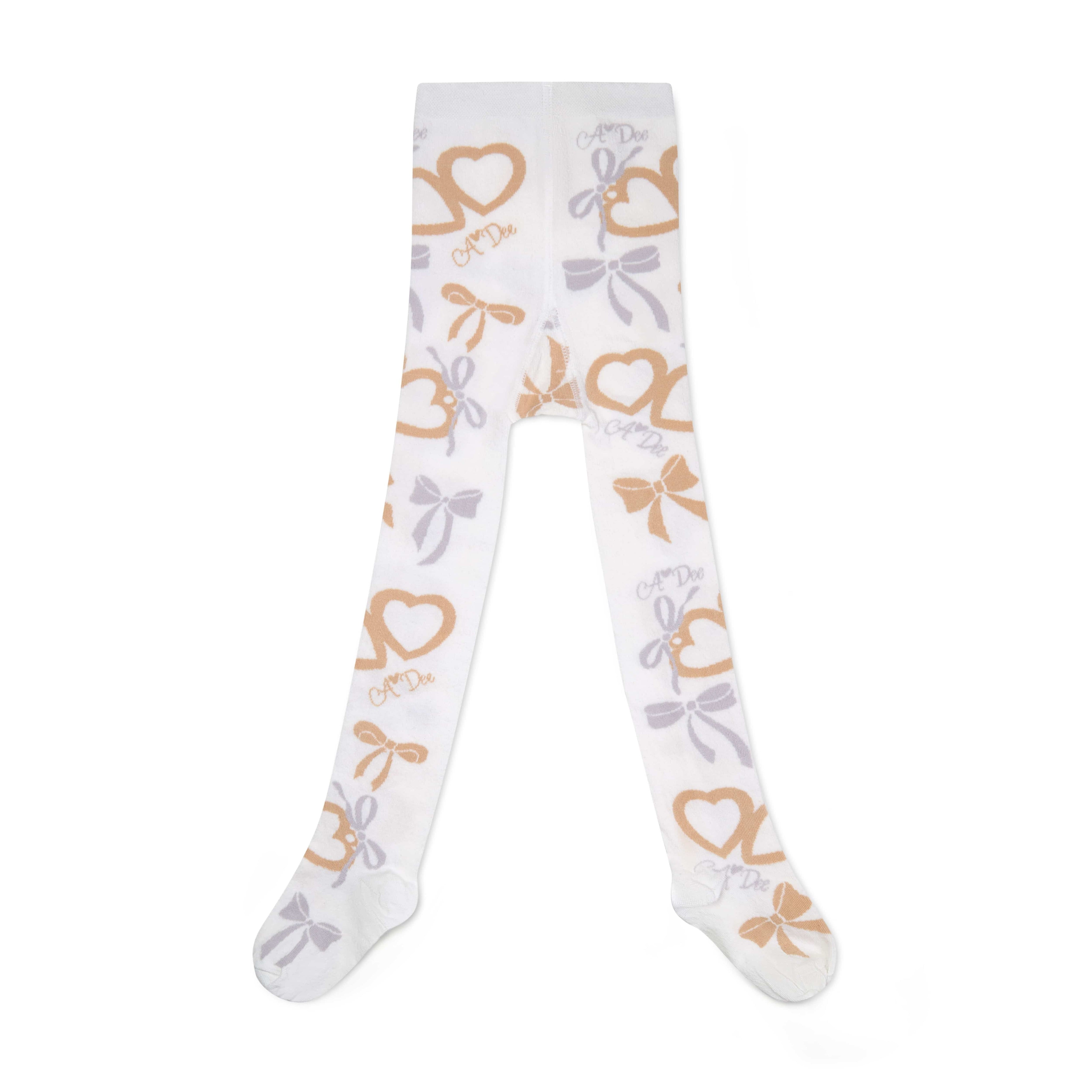 A Dee - Eau De A Dee Britney Bow Print Tights - Snow White