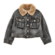 MONNALISA - Lady & The Tramp Denim Jacket - Black