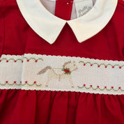 PRETTY ORIGINALS - Boys Rocking Horse Romper - Red