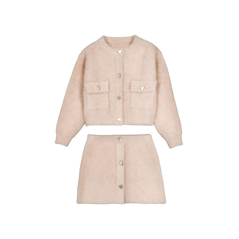 MAYORAL - Knit Skirt Set - Beige