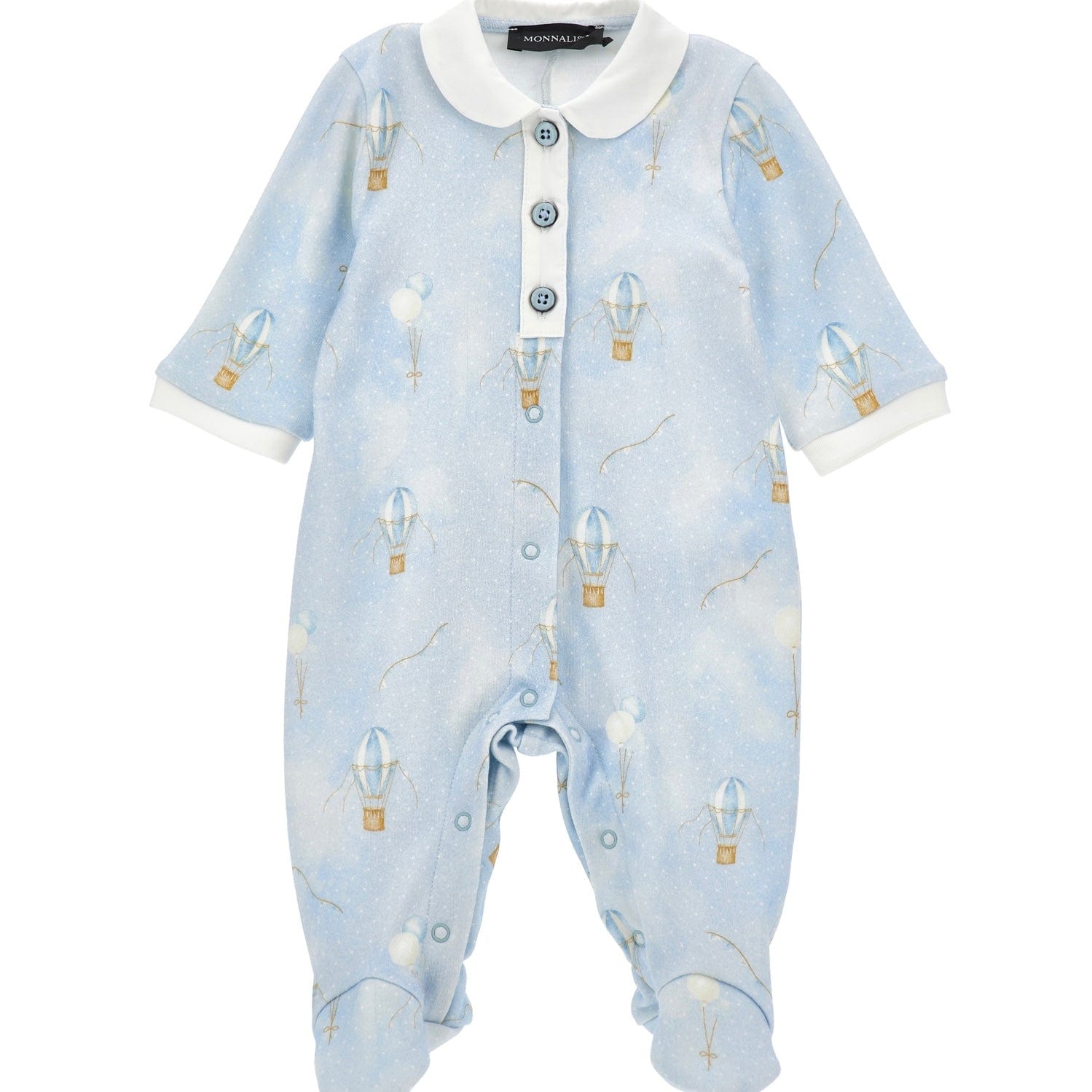 MONNALISA - Hot Air Balloon Babygrow  - Blue