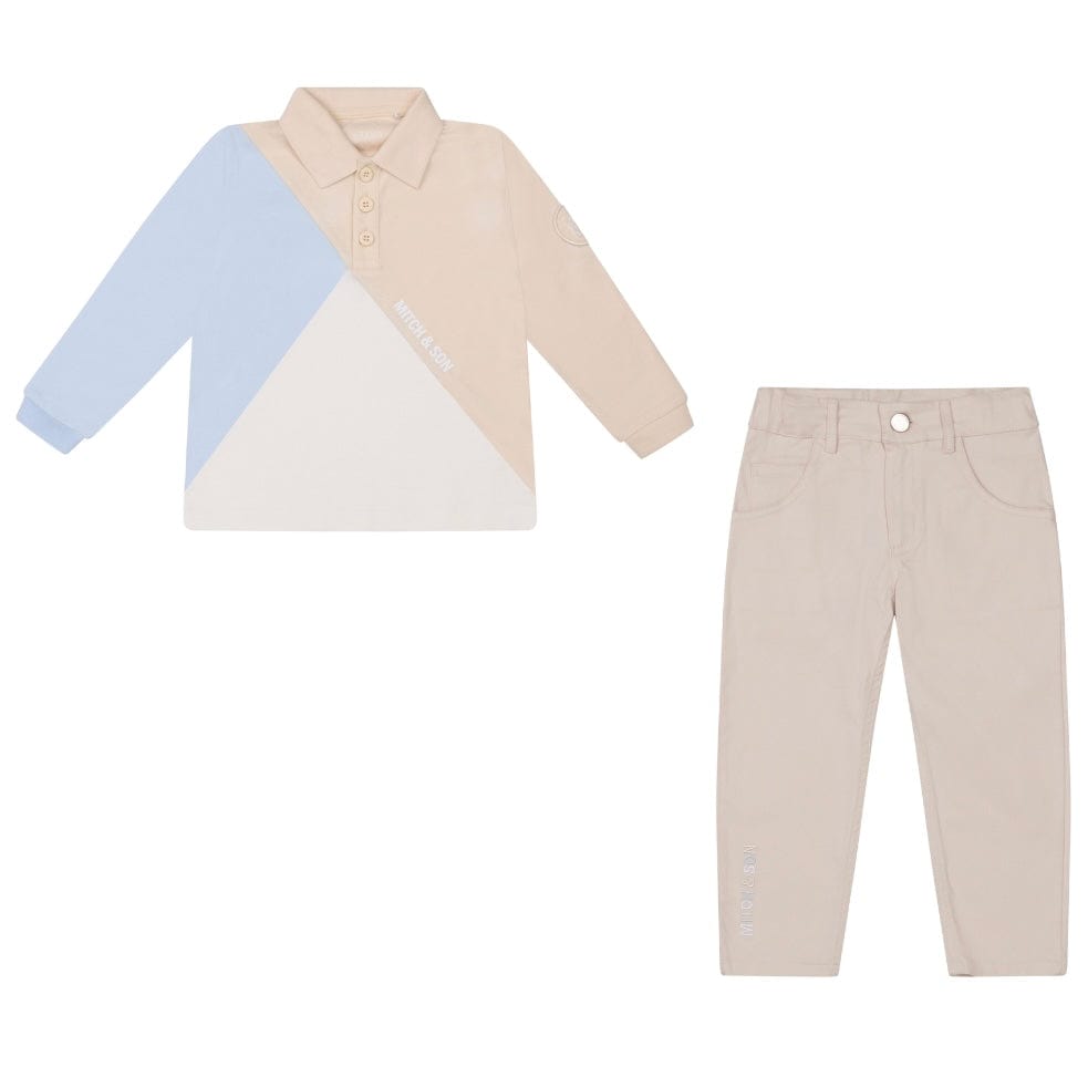 MITCH & SON - Apollo & Arden Polo Top & Trouser Set - Beige