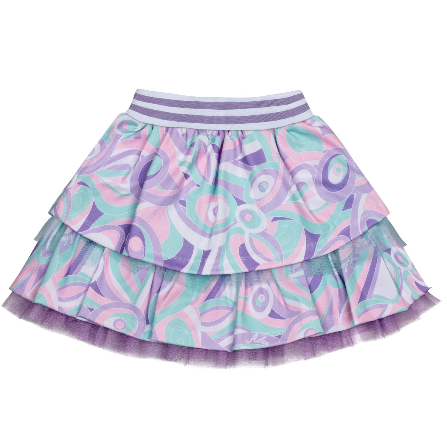 A DEE - Nula Popping Pastels Print Skirt Set - White