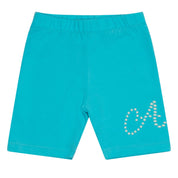 A DEE - Olivia Ocean Pearl Stripe Cycling Short Set - Aruba Blue