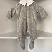 Coccode - Embroidered Collar Babygrow - Grey