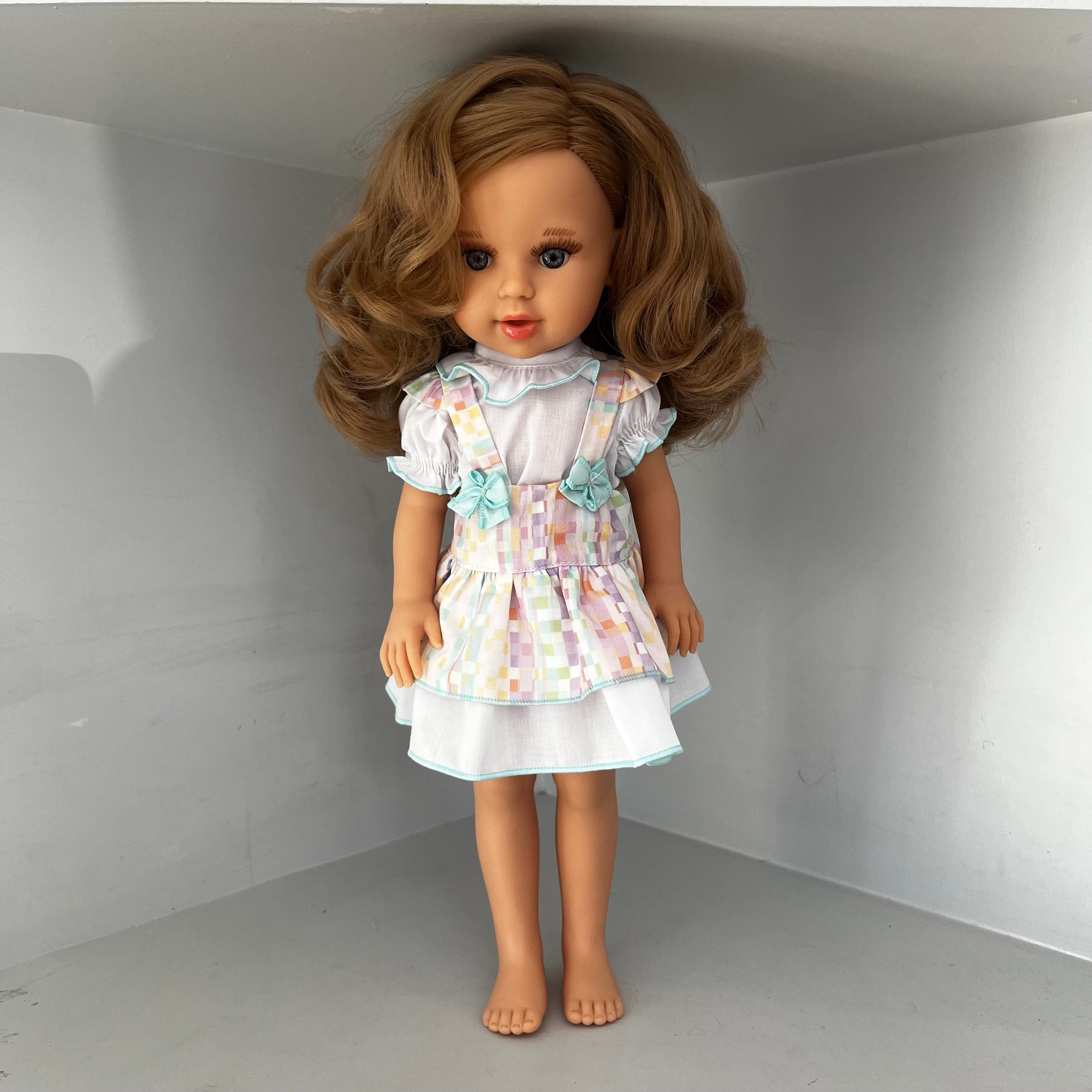 BABINE - Doll Blonde Hair Abstract Dress - Mint