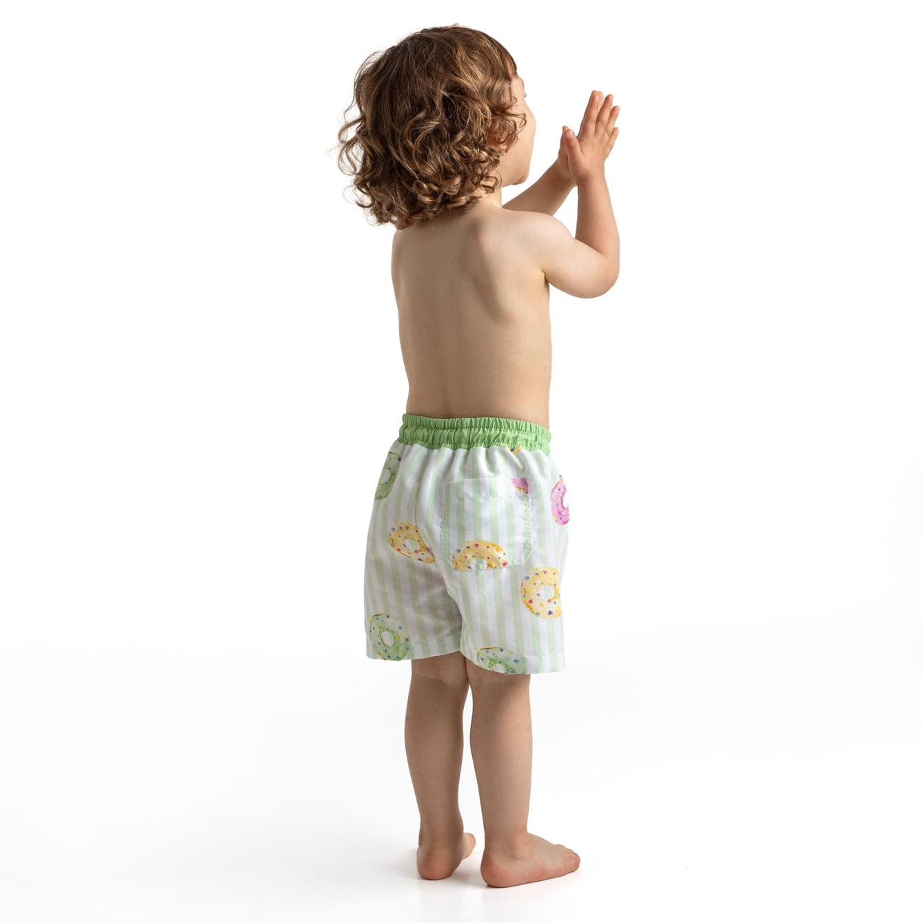 MEIA PATA - Green Doughnut Print Swim Shorts - Green