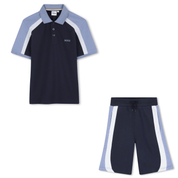 BOSS - Polo Colour Block Retro Short Set - Blue