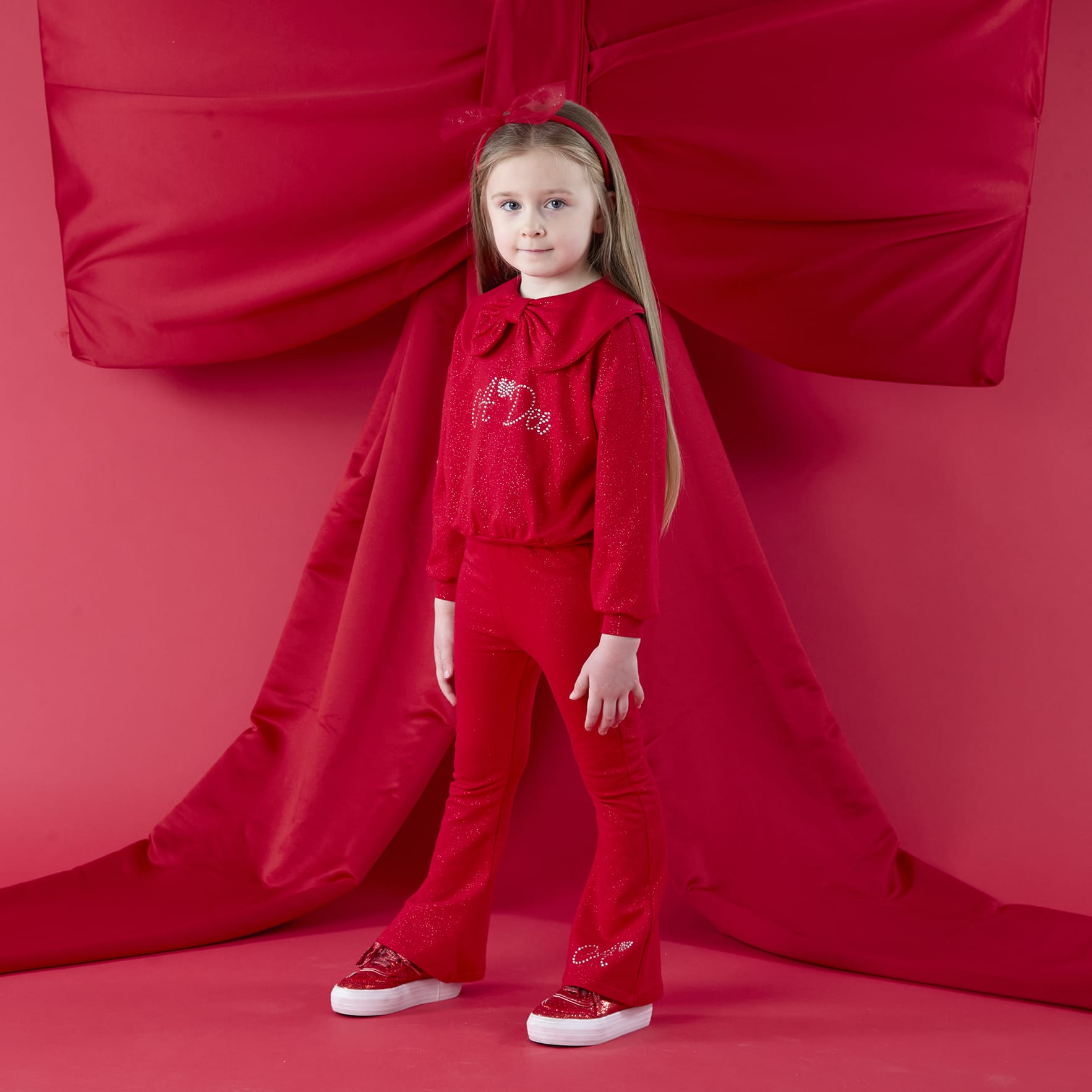 A DEE - Christmas Capsule Amara Flare Tracksuit - Red