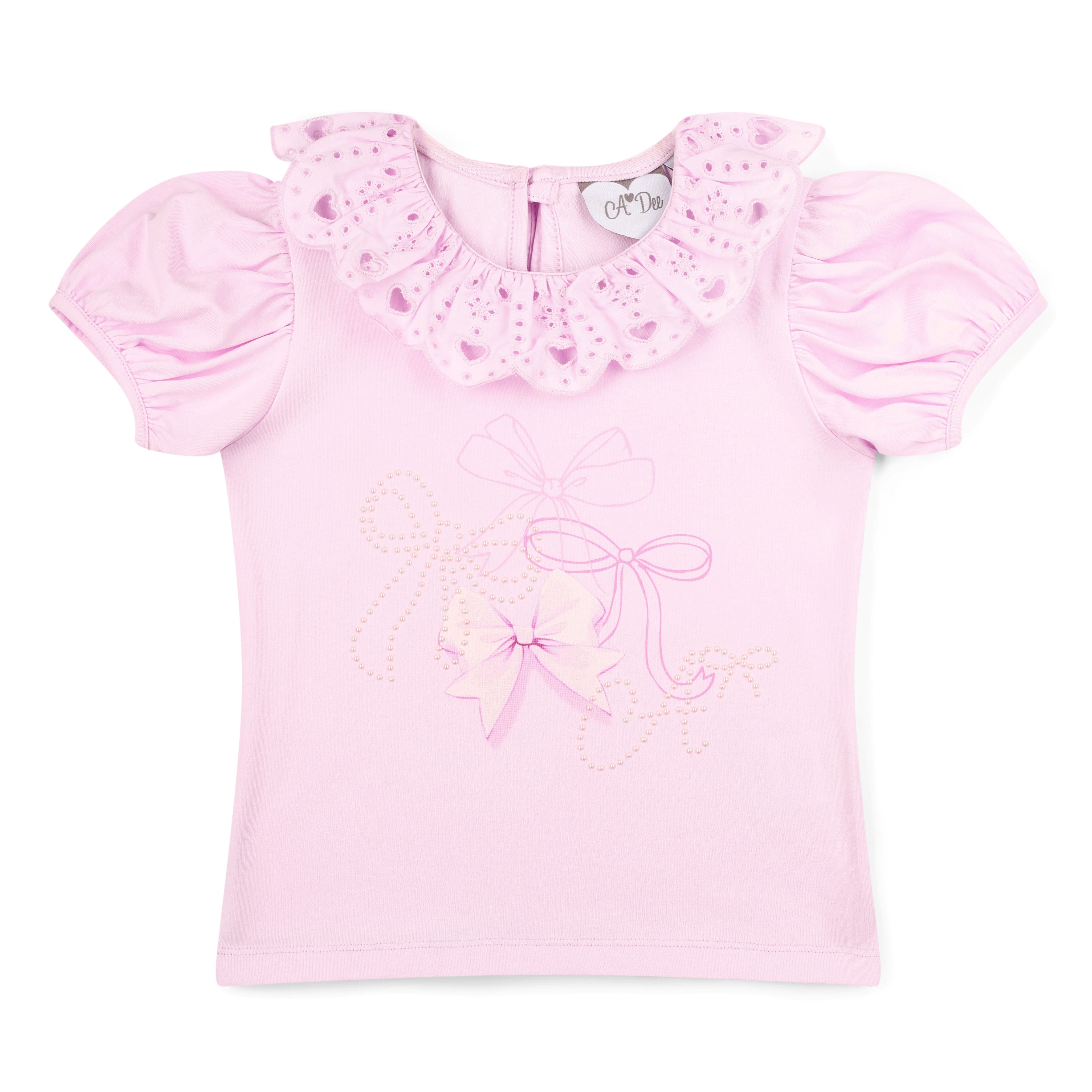 A DEE - Riri Bow-tique Chic Bow Skirt Set With Broderie Anglaise - Pink