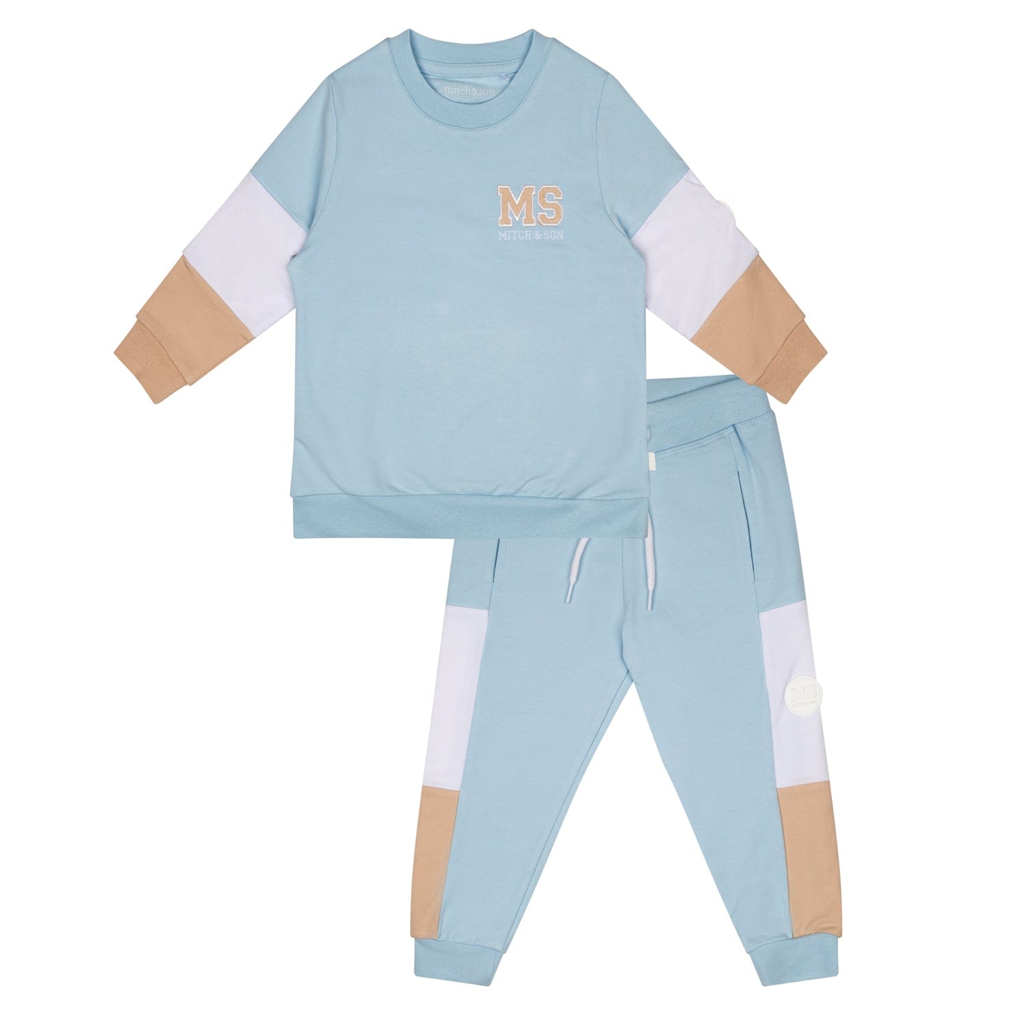 MITCH & SON - Trevor Sandy Shores MS Logo Tracksuit - Sky Blue