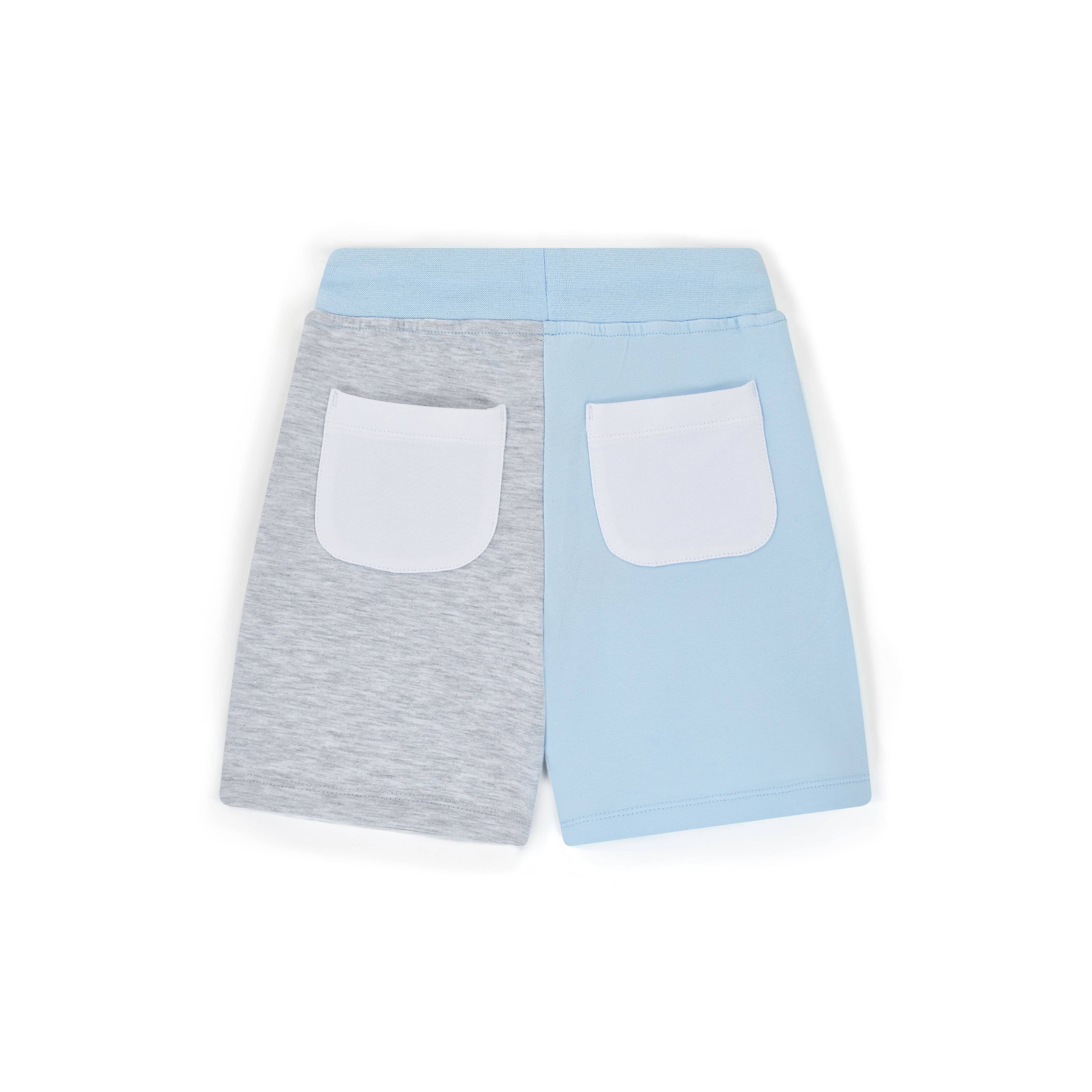 MITCH & SON - Omar Blue Breeze Cut & Sew Hooded Short Set - Sky Blue