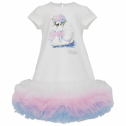 Daga - Pastel Bloom Swan Tutu Dress - White