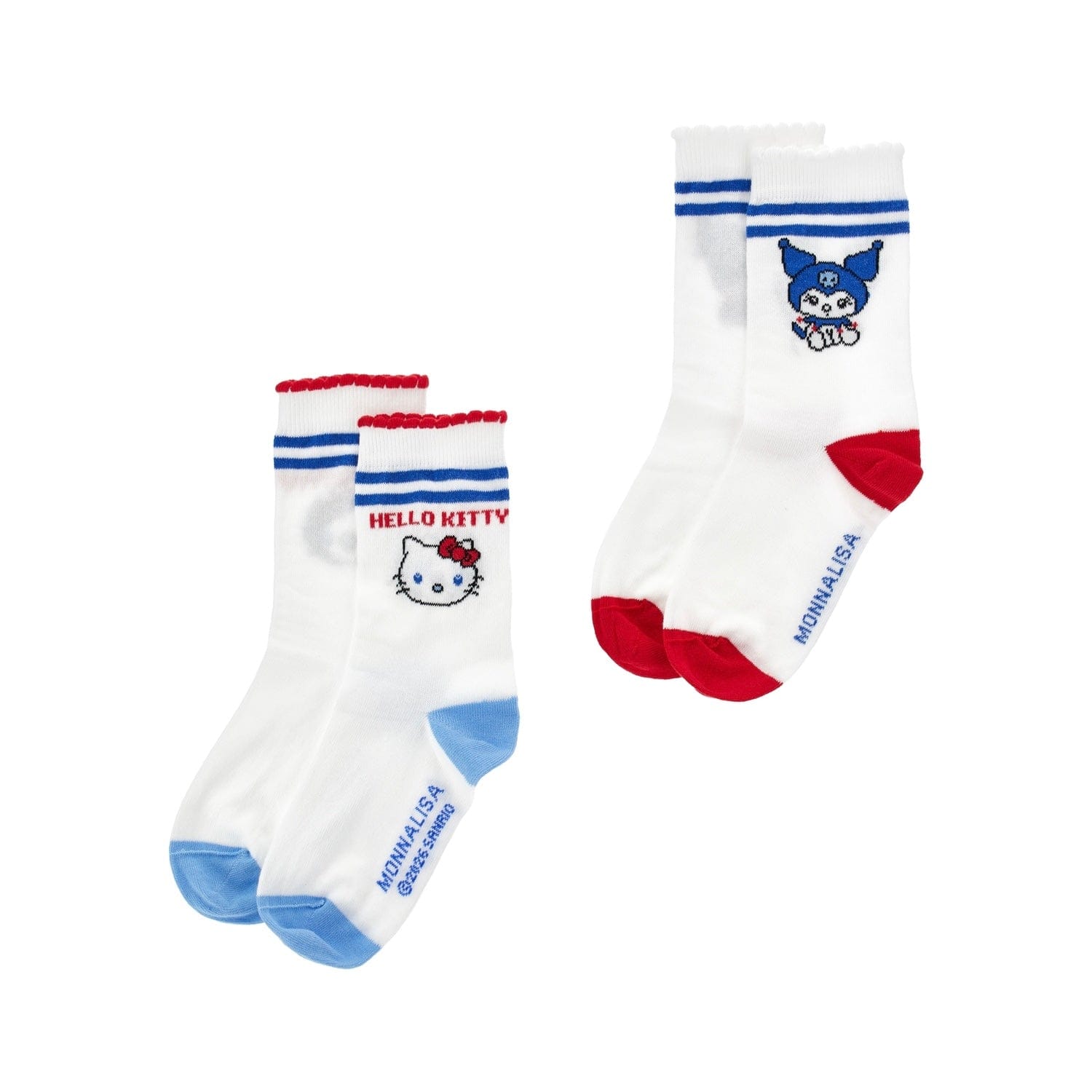 MONNALISA - Hello Kitty & Frieneds two Pack Socks - White