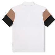 BOSS - Colour Block Polo Shirt - White