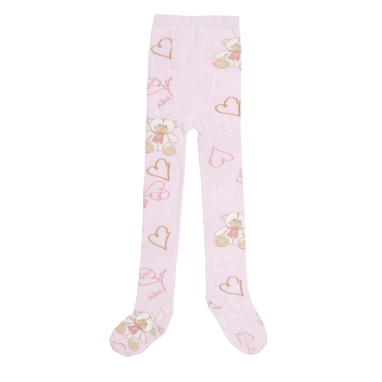 A DEE - Abstract Teddy Serenity Teddy Print Tights - Baby Pink