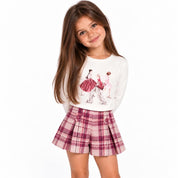 MAYORAL - Plaid Short Set - Raspberry