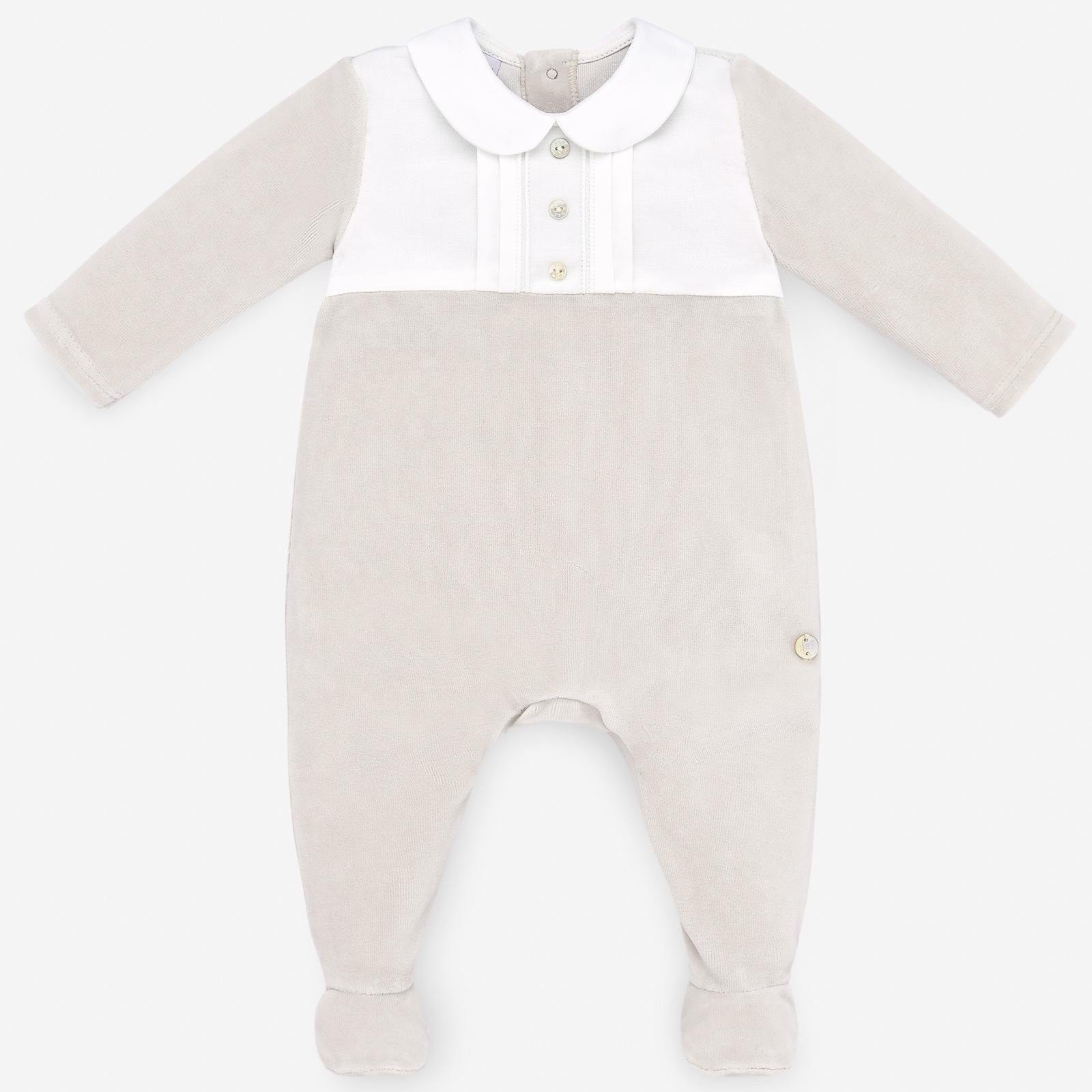 PAZ RODRIGUEZ - Velour Babygrow - Fawn