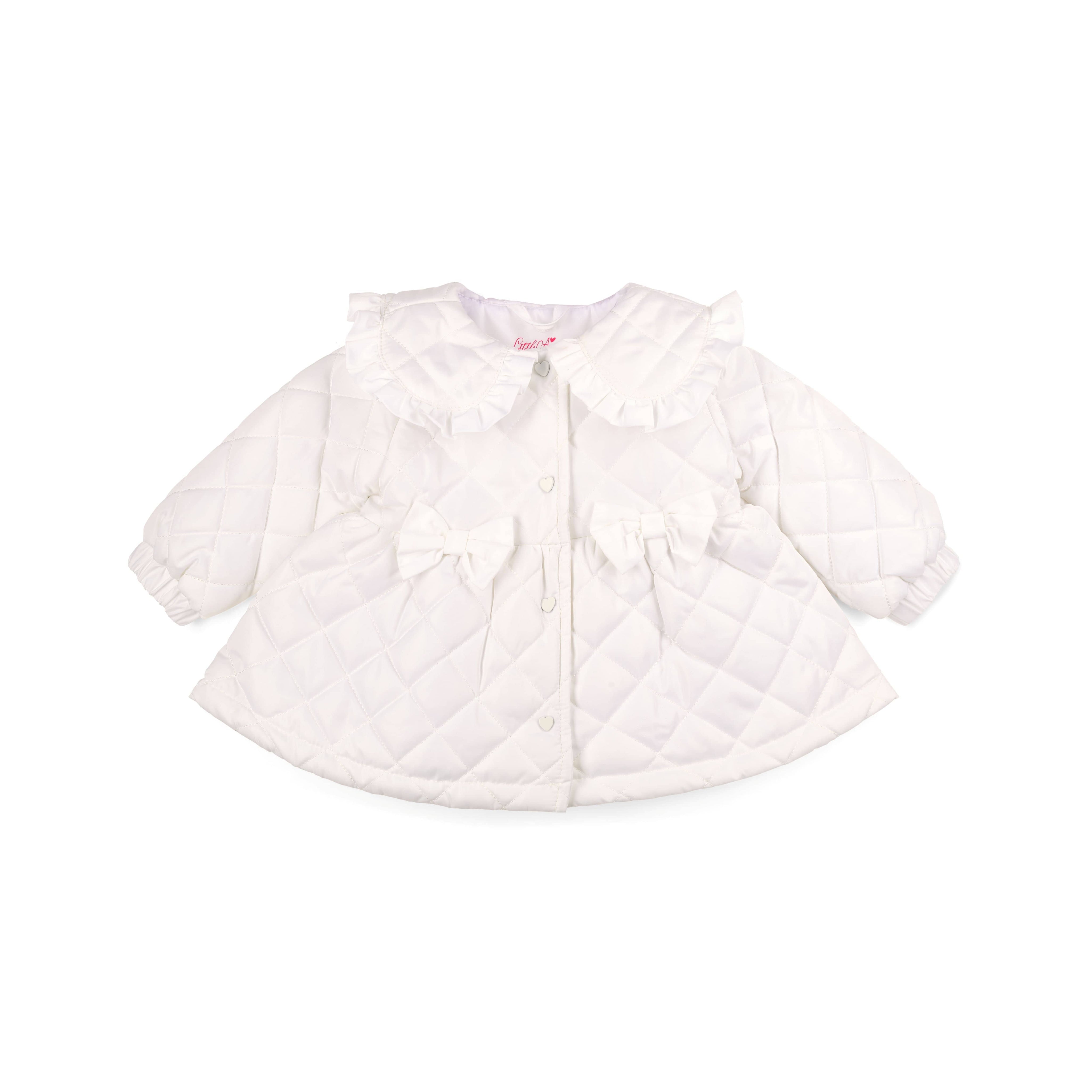 LITTLE A - Cutie Frutti Penelope Quilted Jacket - White