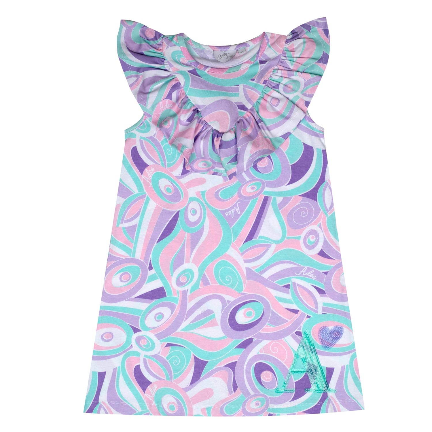 A DEE - Natasha Popping Pastels Print Jersey Dress - Lilac