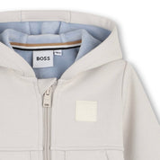 BOSS - Toddler Zip Hoodie Fleeced Lined Tracksuit  -  Ivory
