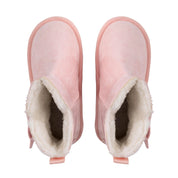 A DEE - Abstract Teddy Bowitiful Bow Ugg Boot - Baby Pink