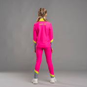 BONINI BY A DEE - Motion & Sprint Quarter  Zipper & Panel Legging - Hot Pink