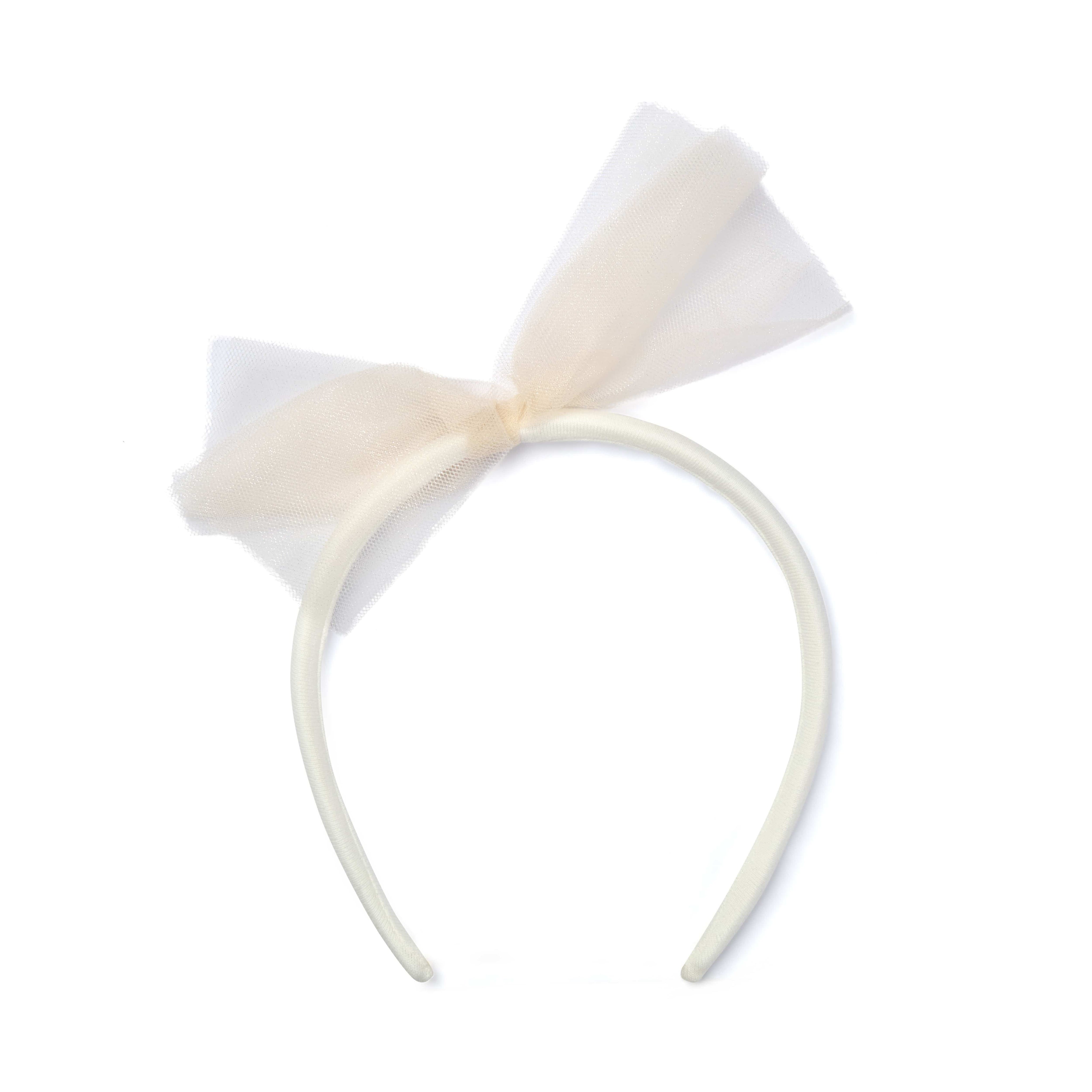 A DEE - Eau De A Dee Brynn Tulle Bow Hairband - Stone Beige