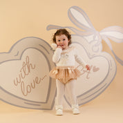 LITTLE A - Little Locket Emeyle Tulle Jam Pant Set - Snow White