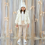 A DEE - Eau De A Dee Avery Short Fur Trim Jacket - Snow White