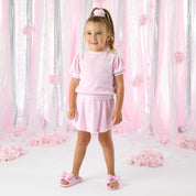 A DEE - Trixie Heavenly Hydrangea Terry Skirt Set - Pink Blossom