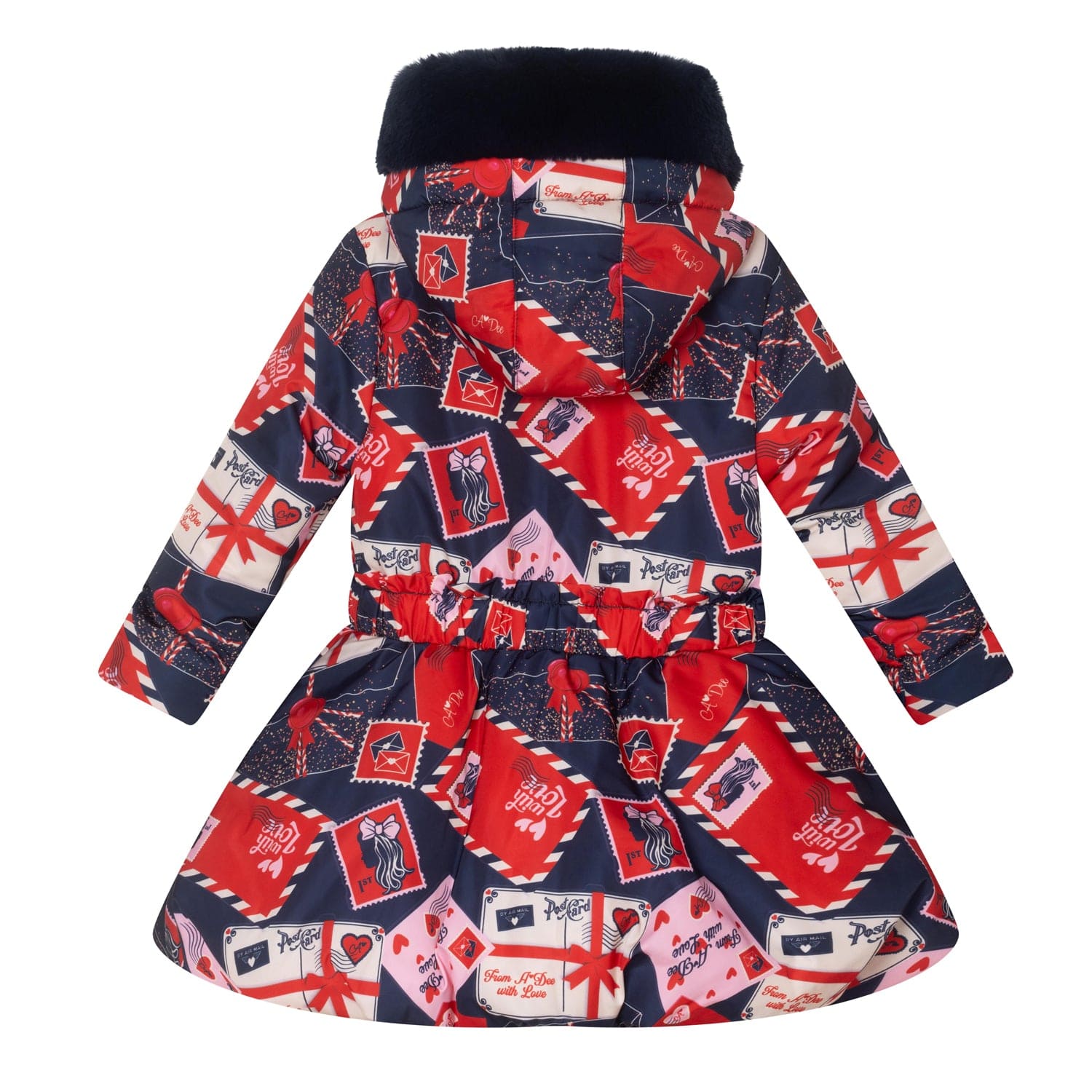 A DEE - From A Dee With Love Riley Envelope Print Jacket - Dark Navy