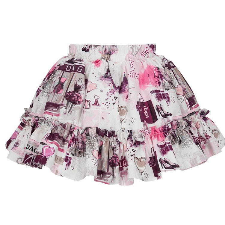 Daga - Fashion Street Two Piece Skirt Set - Cream
