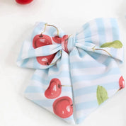 MEIA PATA -  Cherry Print Hair Clip - Blue