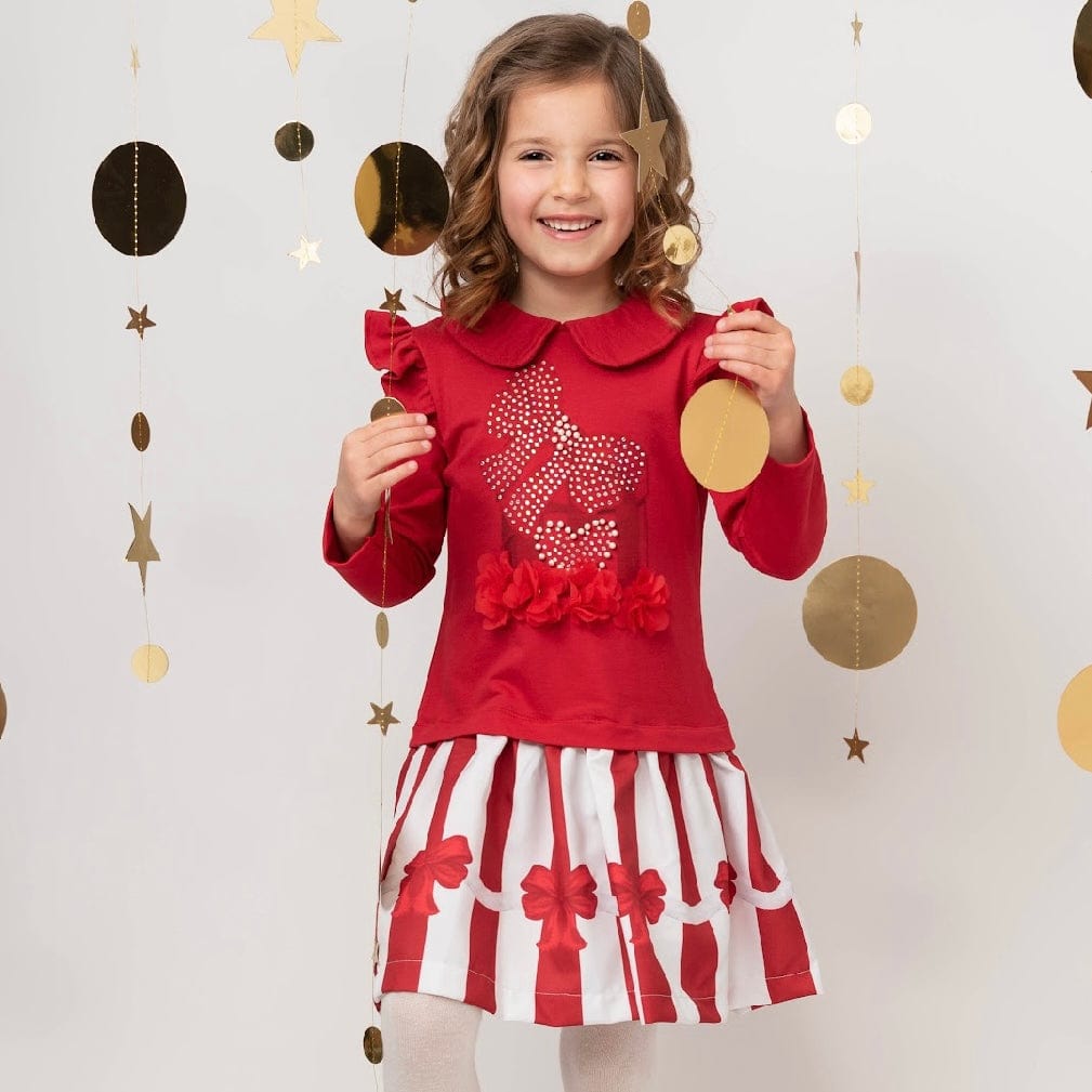 CARAMELO KIDS -  Present Dress- Red