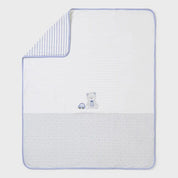 MAYORAL - Baby Bear & Car Blanket - Blue