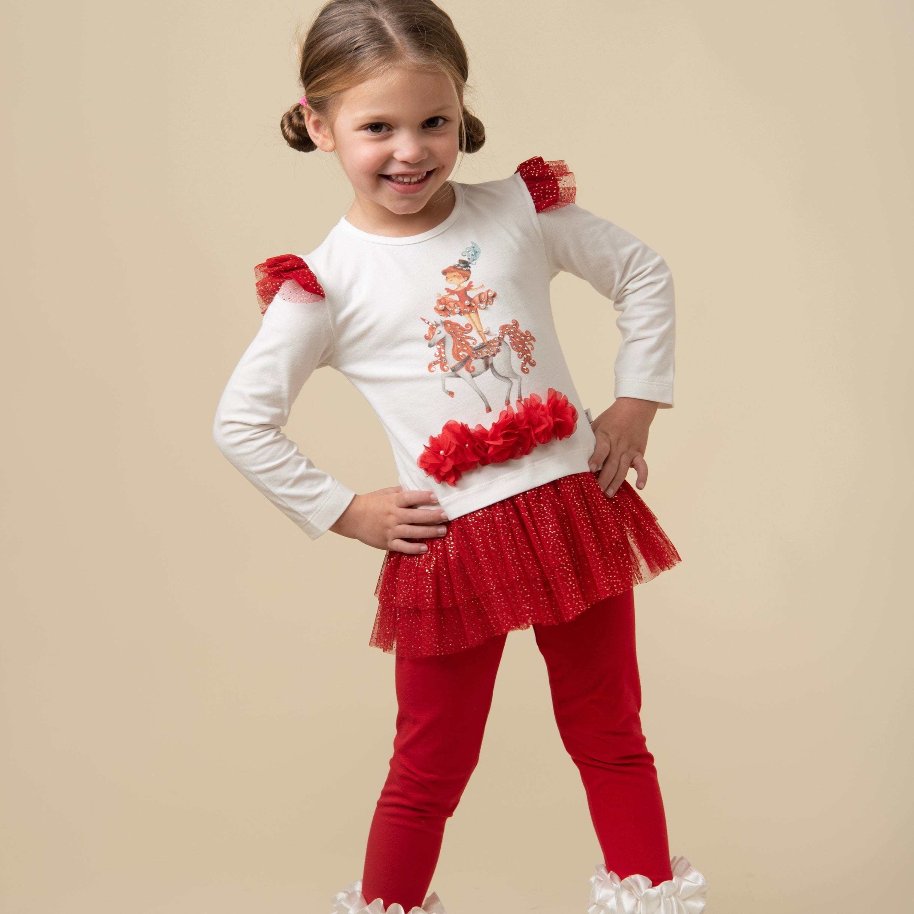 CARAMELO KIDS - Circus Legging Set - Red