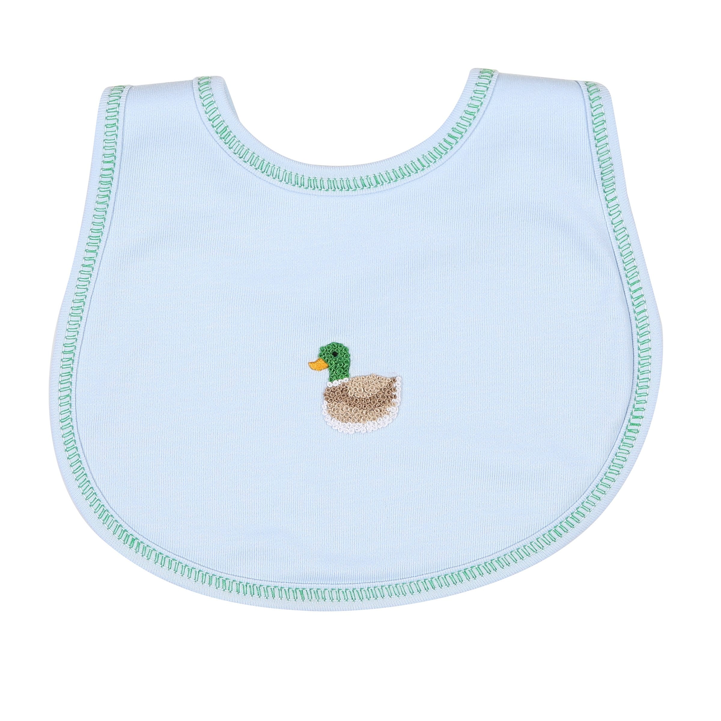 MAGNOLIA BABY - Tiny Mallard Smocked Babygrow - Blue