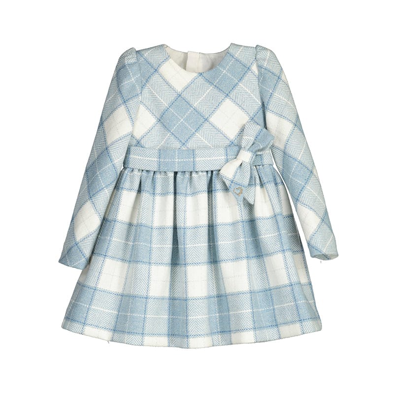 MAYORAL - Plaid Bow Dress - Bluebell