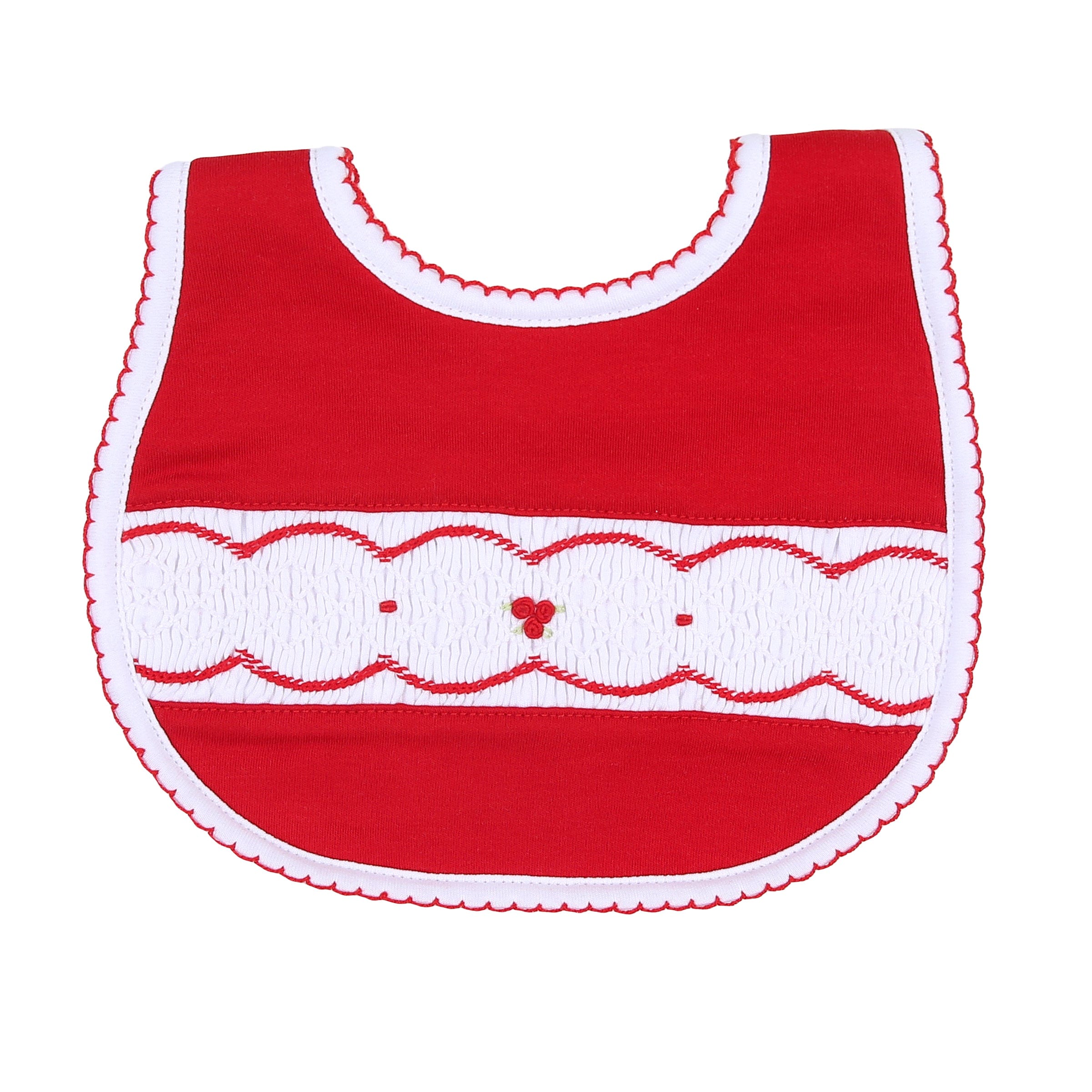 MAGNOLIA BABY - Cora & Cooper Smocked Three Piece Babygrow Set - Red