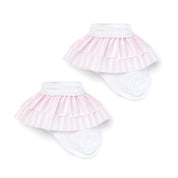 LITTLE A - Annabell Frill Ankle Sock - Pink Blossom