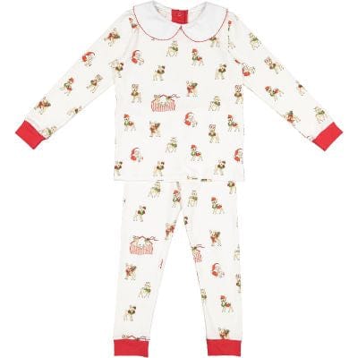 SAL & PIMENTA -  Letters To Santa Collar Pyjamas - White