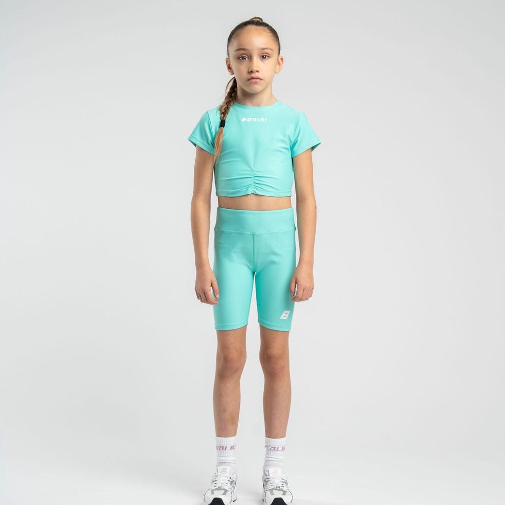 BONINI BY A DEE - Ruched T-Shirt & Cycling Shorts Aspire - Bold Mint