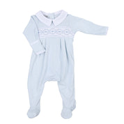 MAGNOLIA BABY - Abby & Alex Smocked Four Piece Set - Blue