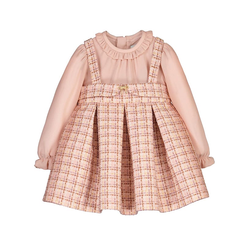 ABEL & LULA - Tweed Pinafore Dress - Petal