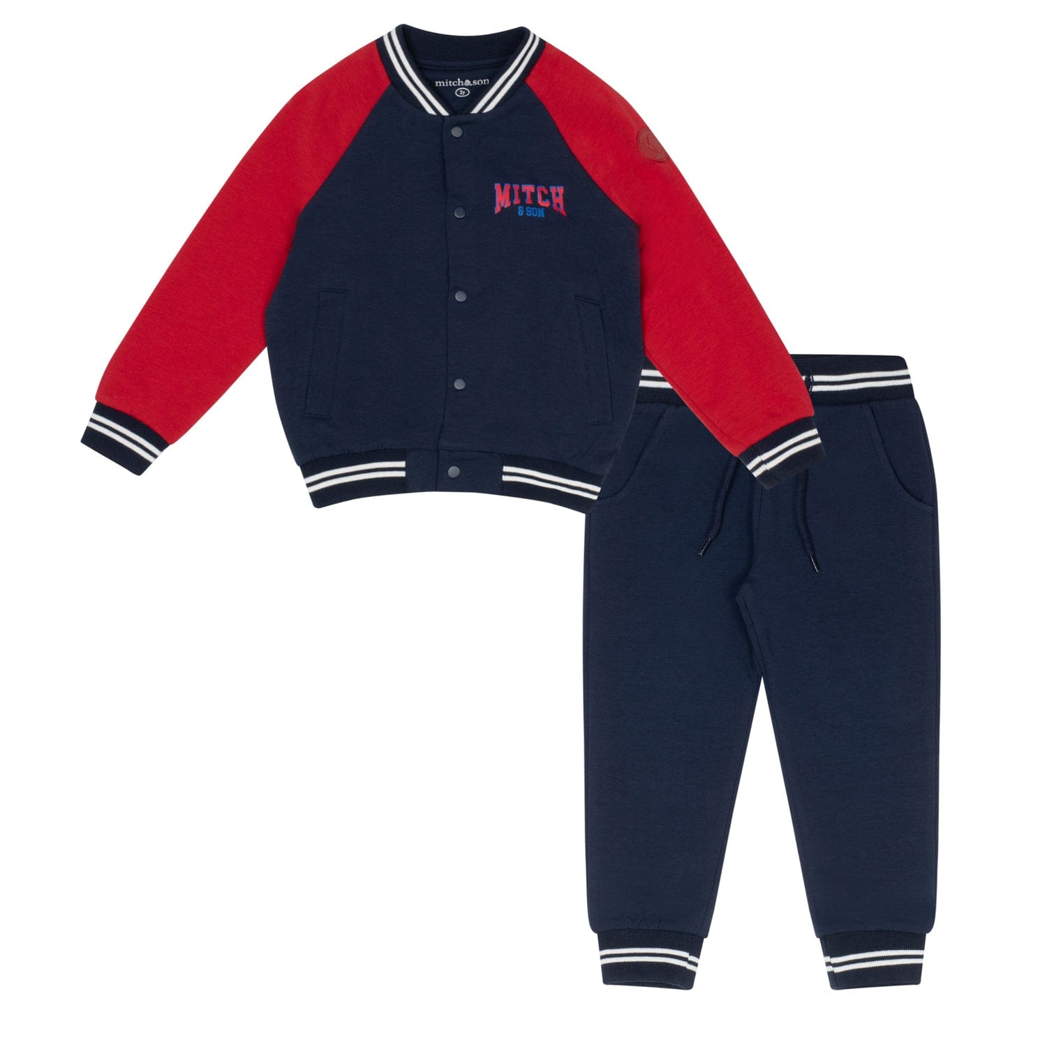 MITCH & SON - Bonzo & Brady Raglan Zipper Three Piece Tracksuit - Dark Navy