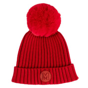 MITCH & SON - Brooks Knitted Pom Pom Hat - Chilli Red